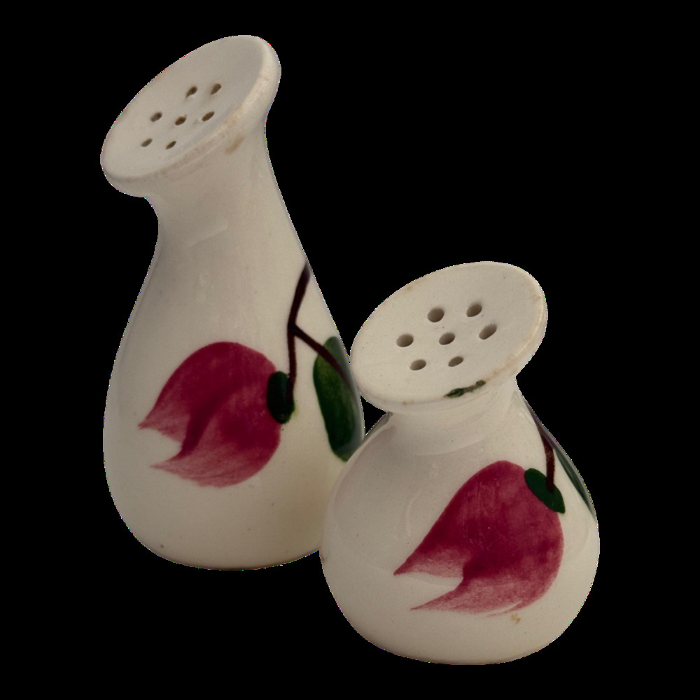 Vtg Stetson Rio Pink Floral Ceramic Salt Pepper Shakers Set Hand Painted MCM